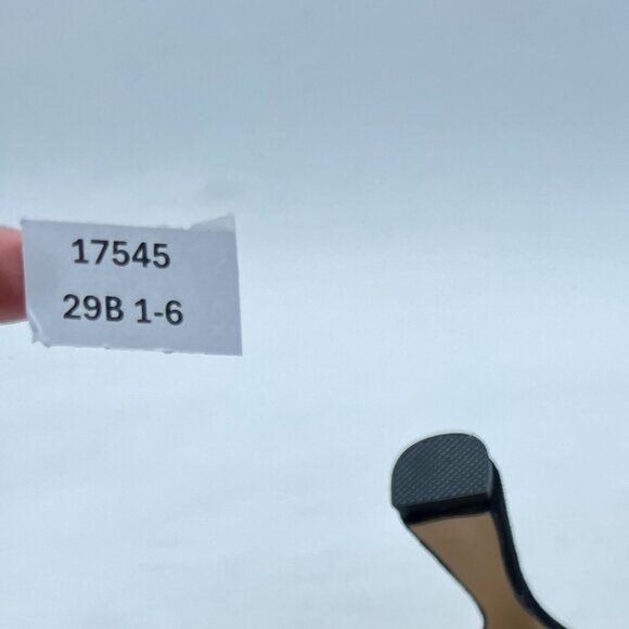 Milooey shoes Women's Open Peep Toe Heeled Mules Block High Heels Elegant Single - Picture 7 of 7